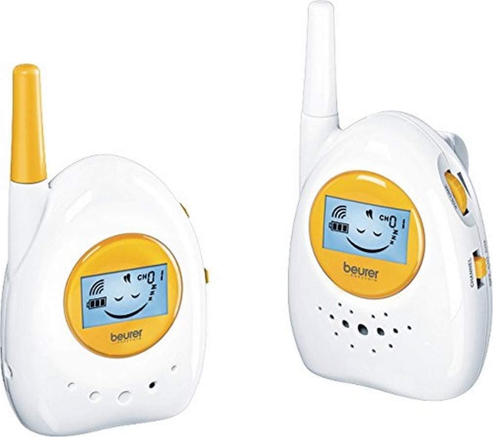 Baby monitor Beurer BY 84 bianco e giallo con unità genitore e unità bambino